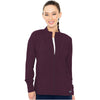 wine - Zip Front Warm-Up With Shoulder Yokes