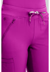 Back to the Fuschia - Women's Zipper Scrub Pants – Petite (View 3)