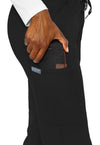 Black - Women's Zipper Scrub Pants – Petite (View 3)