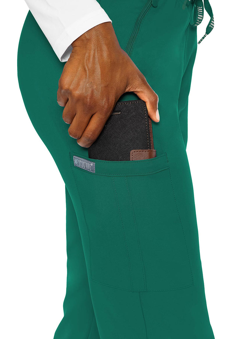 Hunter Green - Women's Zipper Scrub Pants – Petite (View 3)