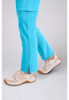 Turquoise - Women's Zipper Scrub Pants – Petite (View 3)