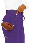 Grape - Women's Zipper Scrub Pants – Tall (View 2)