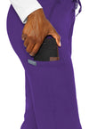 Grape - Women's Zipper Scrub Pants – Tall (View 3)