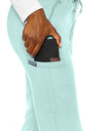 Arctic Aqua - Women's Zipper Scrub Pants – Regular (View 3)