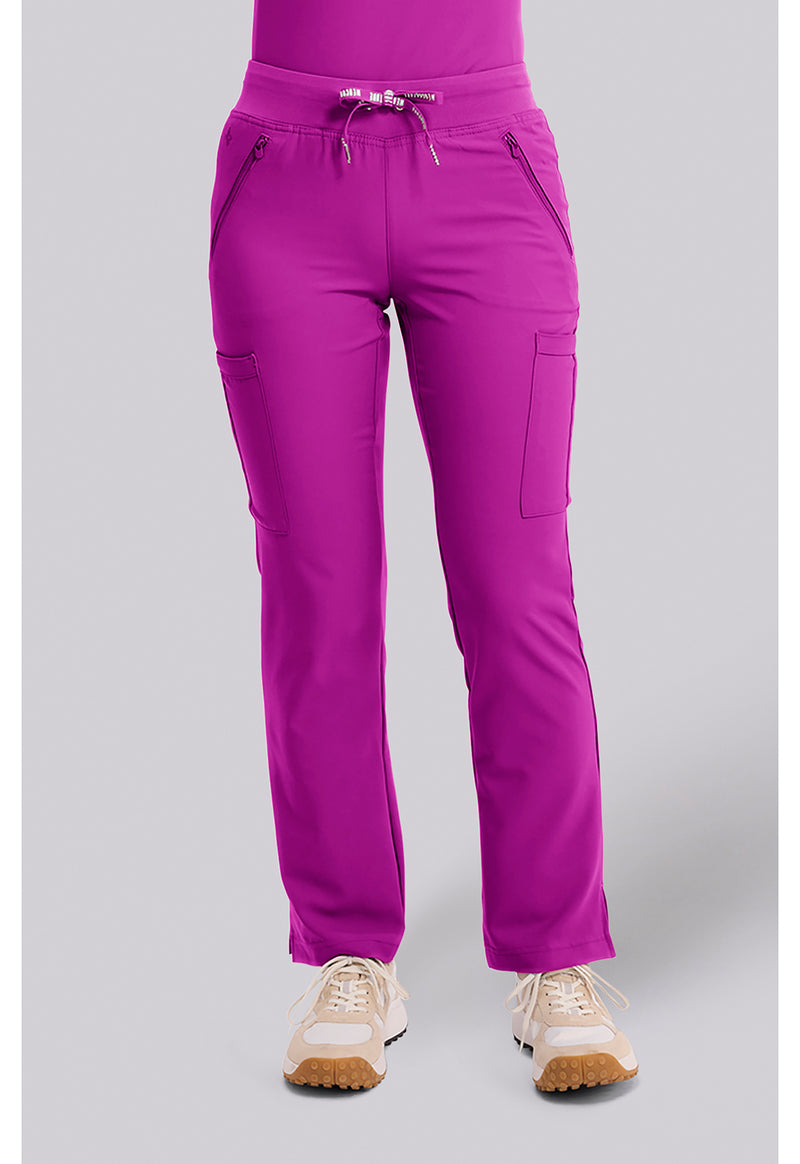Back to the Fuschia - Med Couture Insight Women Scrub Pants - Front View