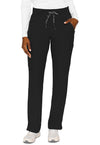 Black - Med Couture Insight Women Scrub Pants - Front View