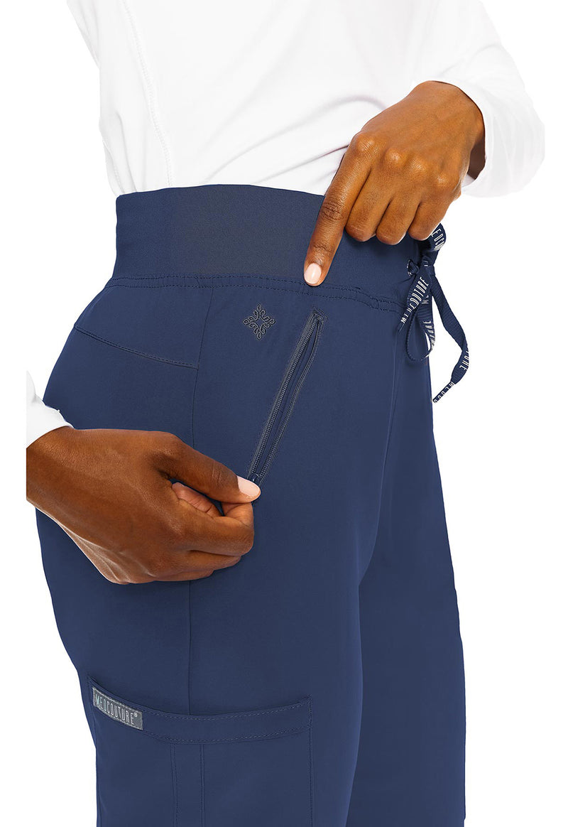 Navy - Women's Zipper Scrub Pants – Regular (View 2)