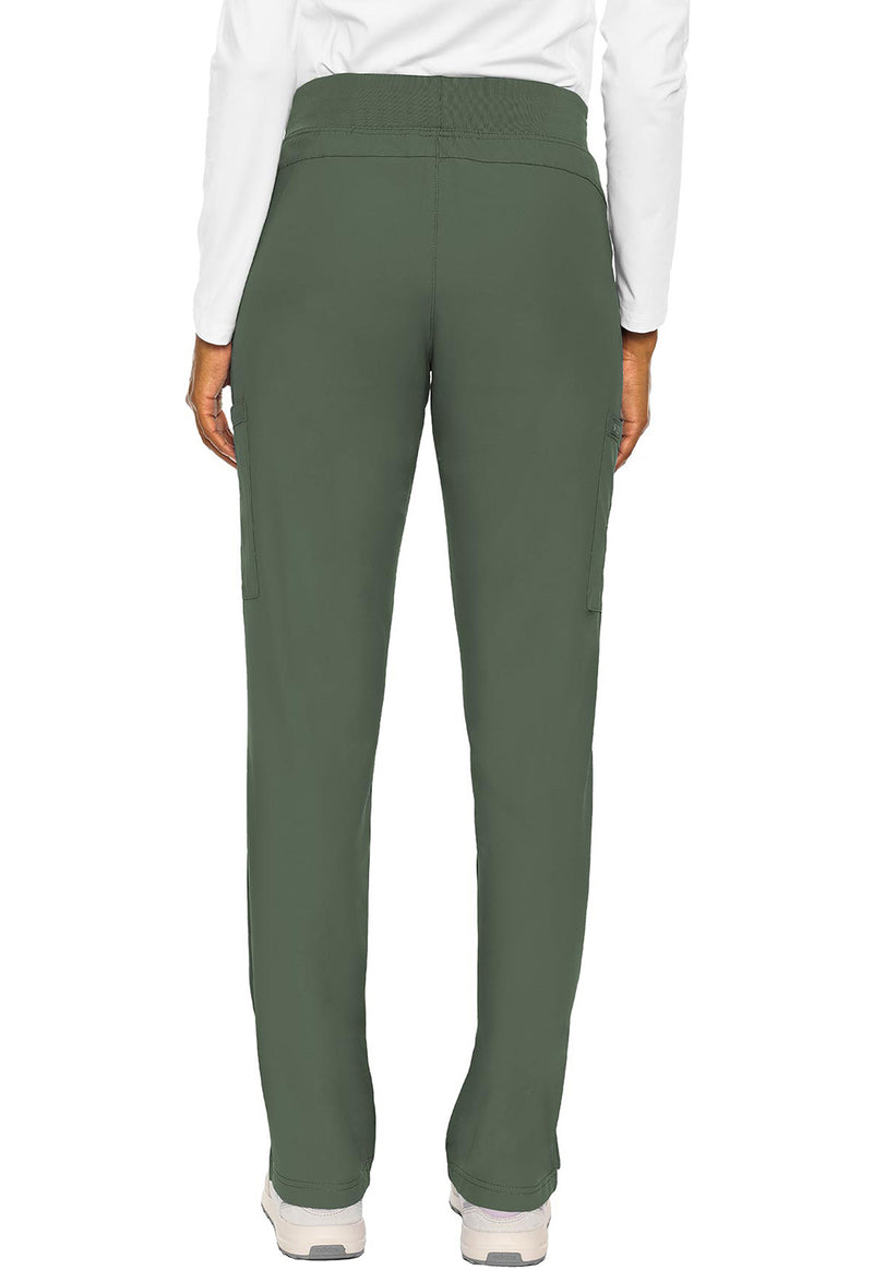 Olive - Med Couture Insight Women Scrub Pants - Back View