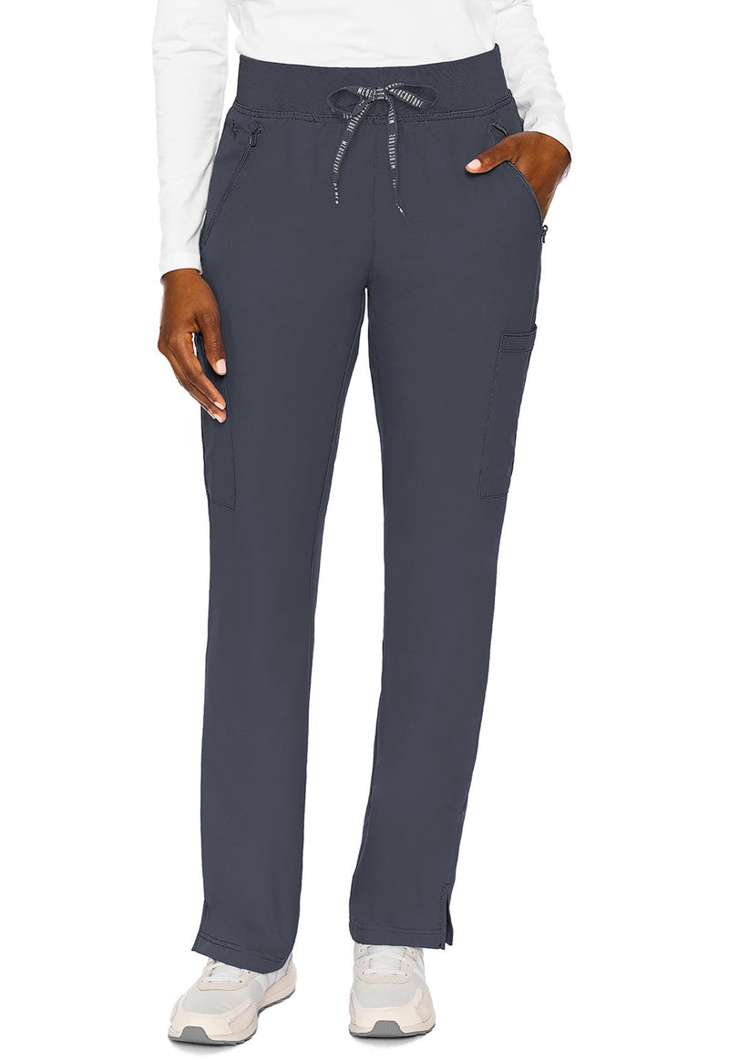 Pewter - Med Couture Insight Women Scrub Pants - Front View