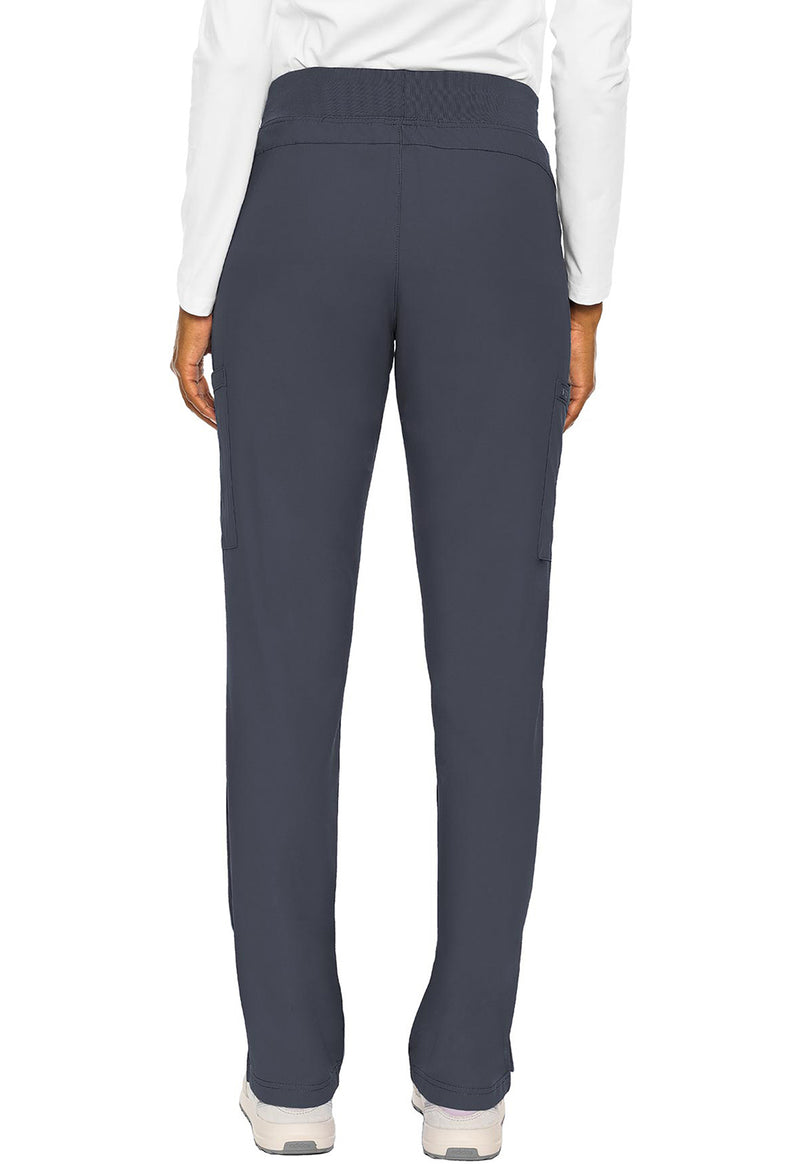 Pewter - Med Couture Insight Women Scrub Pants - Back View
