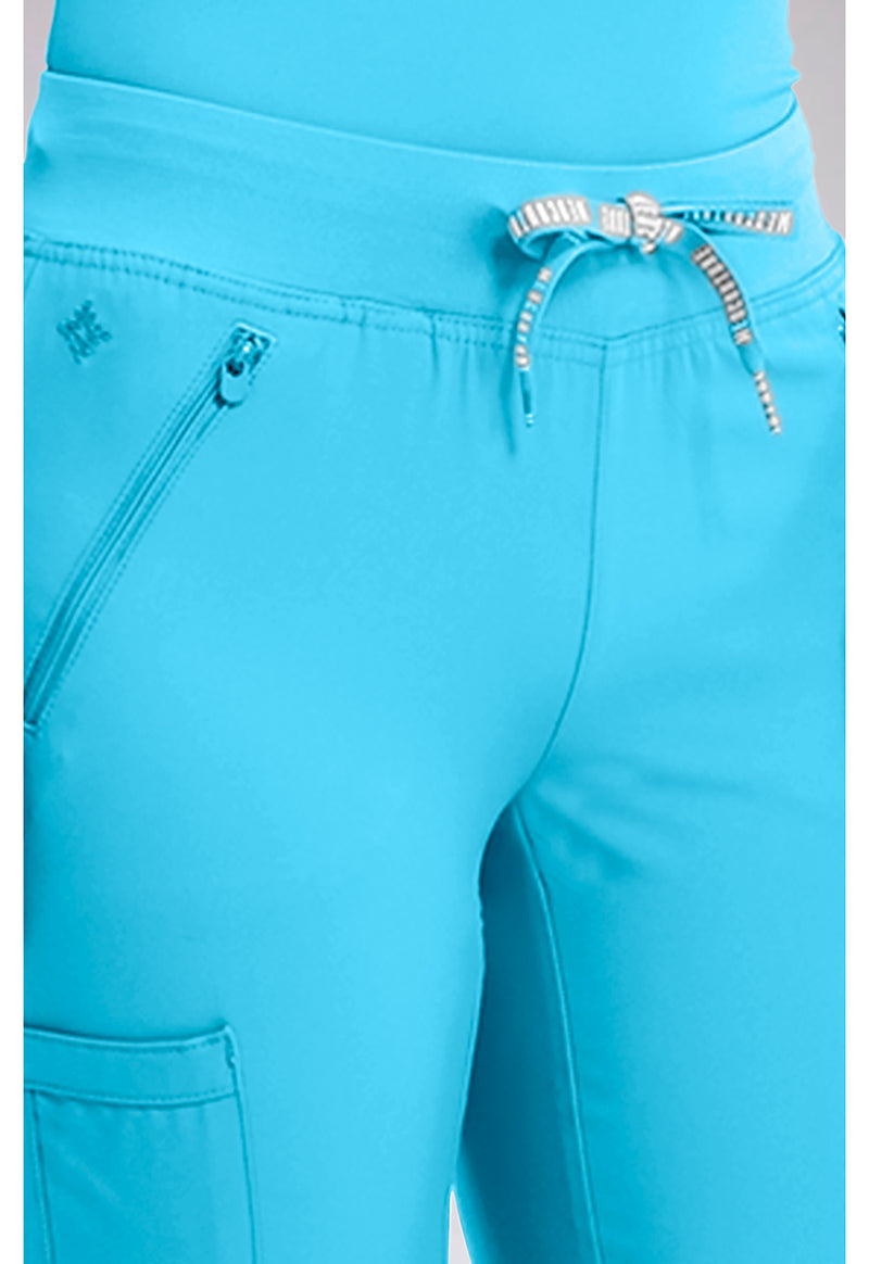 Turquoise - Women's Zipper Scrub Pants – Regular (View 4)