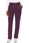 Wine - Women's Zipper Scrub Pants