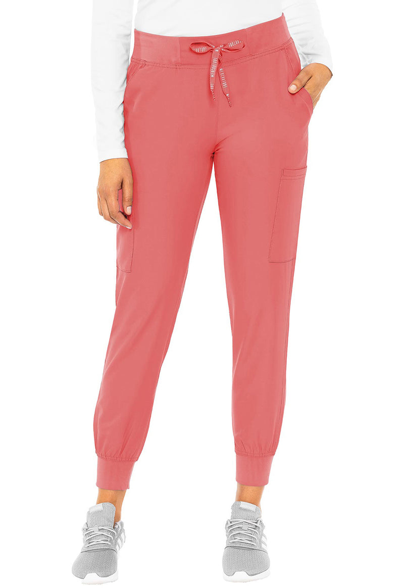 Coral - Med Couture Insight Women Scrub Pants - Front View
