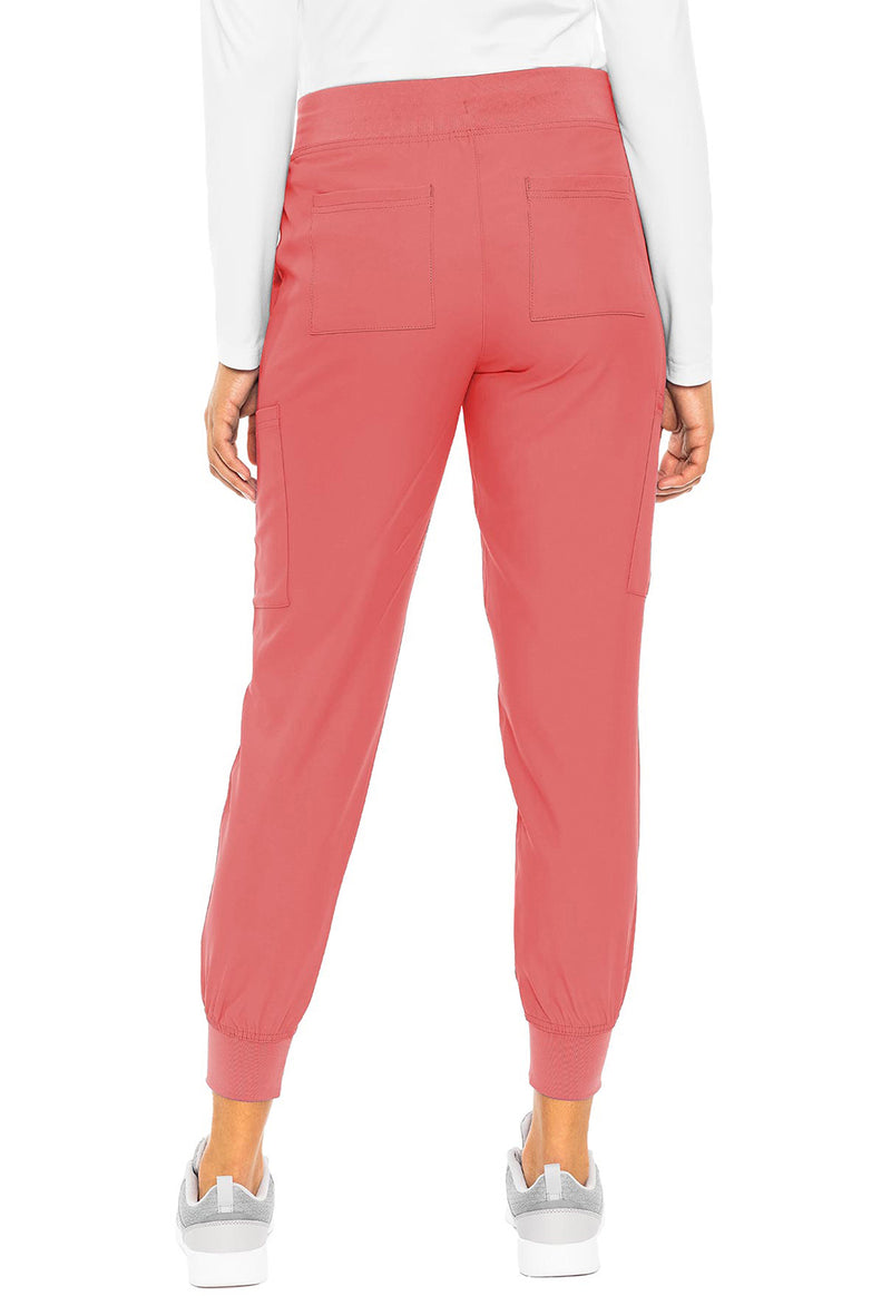 Coral - Med Couture Insight Women Scrub Pants - Back View