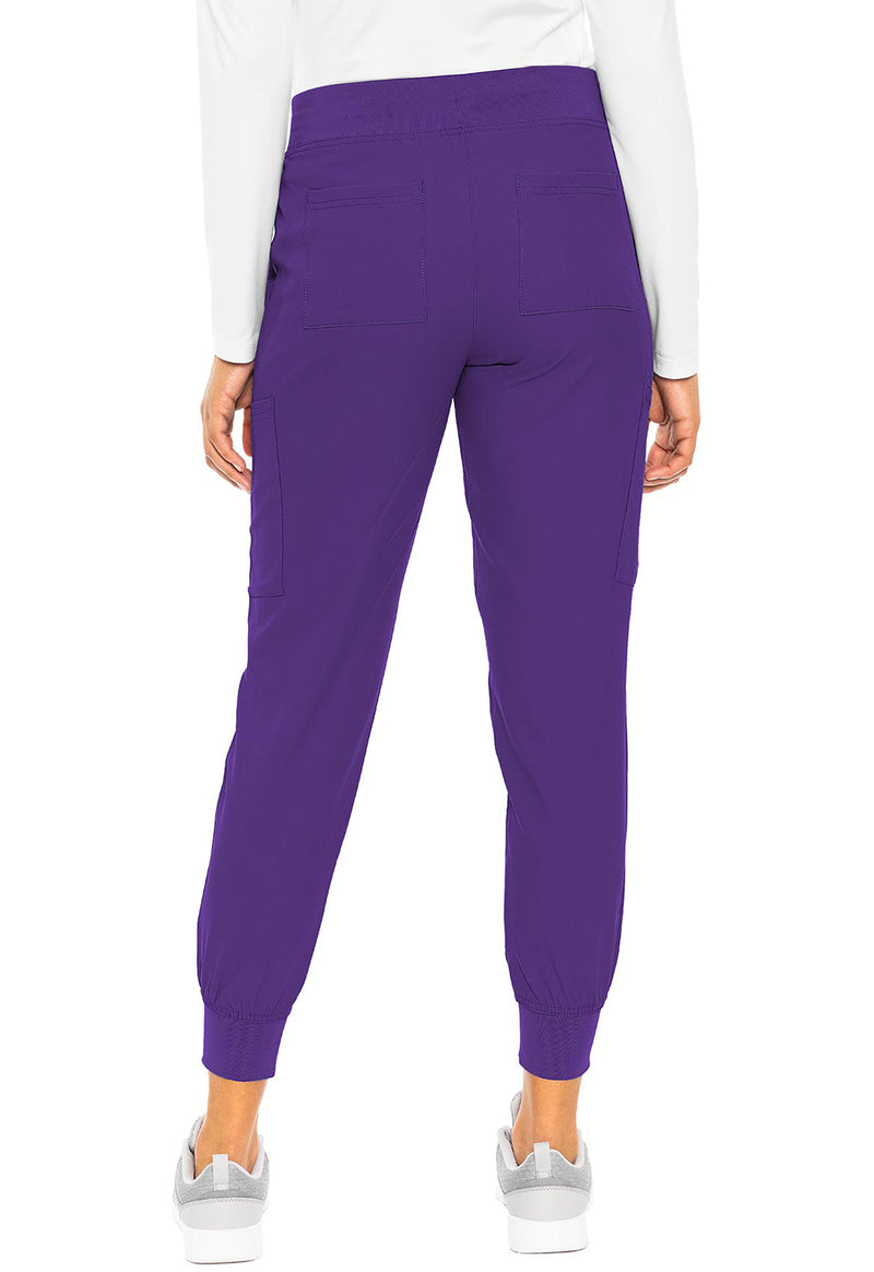 Grape - Med Couture Insight Women Scrub Pants - Back View