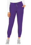 Grape - Med Couture Insight Women Scrub Pants - Front View