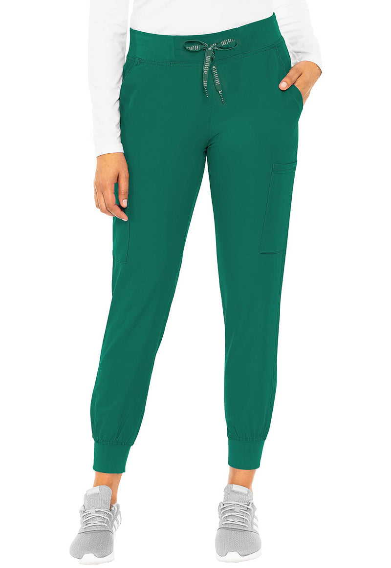 Hunter Green - Med Couture Insight Women Scrub Pants - Front View