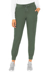 Olive - Med Couture Insight Women Scrub Pants - Front View