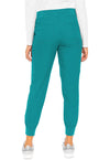TEAL - Med Couture Insight Women Scrub Pants - Back View