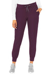 Wine - Med Couture Insight Women Scrub Pants - Front View