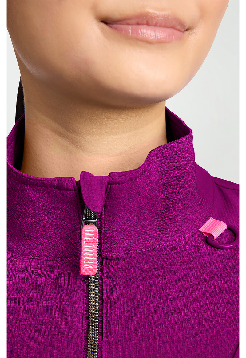 Plum Royale - Women's Cropped Warm Up Scrub Jacket (View 3)