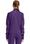 Galactic Purple - Med Couture AMP Knit Women Scrub Jacket - Back View