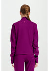 Plum Royale - Med Couture AMP Knit Women Scrub Jacket - Back View
