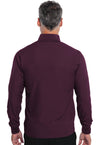 Wine - Men's Zip Front Jacket (Back)