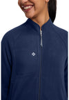 Navy - Fleece Warm Up Jacket (View 2)