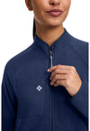 Navy - Fleece Warm Up Jacket (View 3)