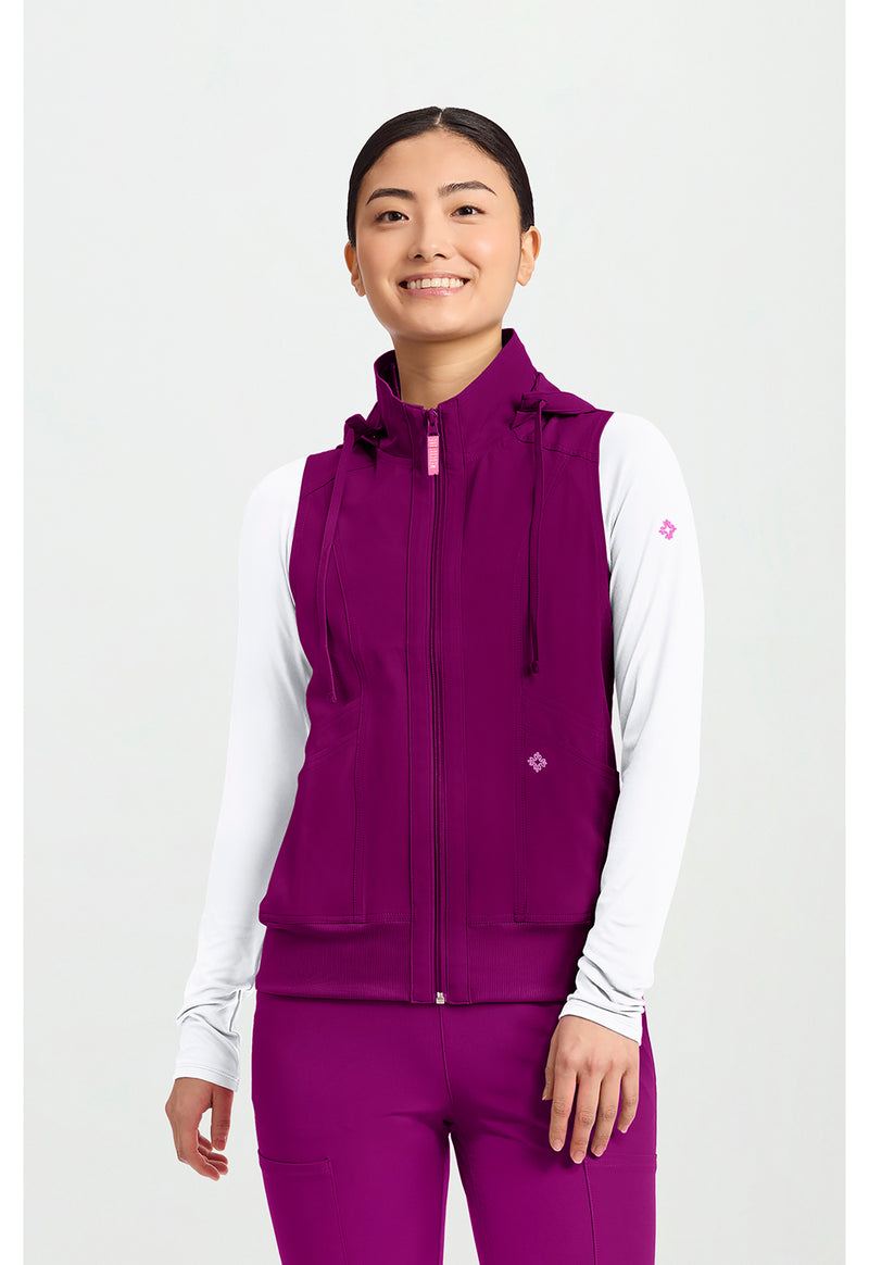 Plum Royale - Women's 4-Pocket Zip Front Vest (View 2)