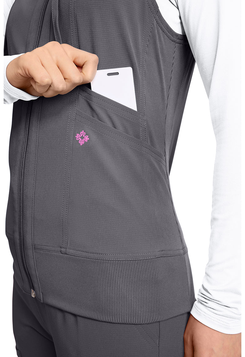Pewter - Women's 4-Pocket Zip Front Vest (View 2)