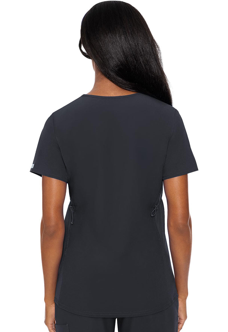 pewter - Maternity V-Neck Top (Back)