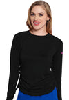 Black - Long Sleeve Ruched Underscrub