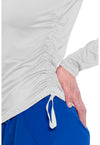 White - Long Sleeve Ruched Underscrub (View 2)