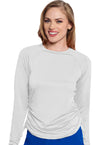 White - Long Sleeve Ruched Underscrub