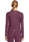 Wine - Long Sleeve Ruched Underscrub (Back)