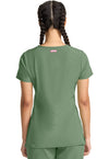 Beyond Green - Med Couture AMP Women Scrub Top - Back View