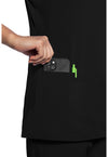 Black - Women's V-Neck Scrub Top (View 2)