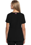 Black - Med Couture AMP Women Scrub Top - Back View