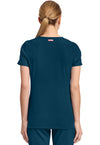 Caribbean - Med Couture AMP Women Scrub Top - Back View