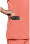 Coral Fusion - Women's V-Neck Scrub Top (View 2)