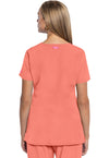 Coral Fusion - Med Couture AMP Women Scrub Top - Back View