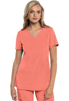 Coral Fusion - Med Couture AMP Women Scrub Top - Front View