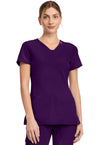 Eggplant - Med Couture AMP Women Scrub Top - Front View