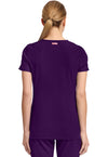 Eggplant - Med Couture AMP Women Scrub Top - Back View