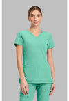 Mint Condition - Med Couture AMP Women Scrub Top - Front View