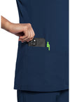 Navy - Women's V-Neck Scrub Top (View 2)