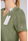 Olive - Women's V-Neck Scrub Top (View 4)