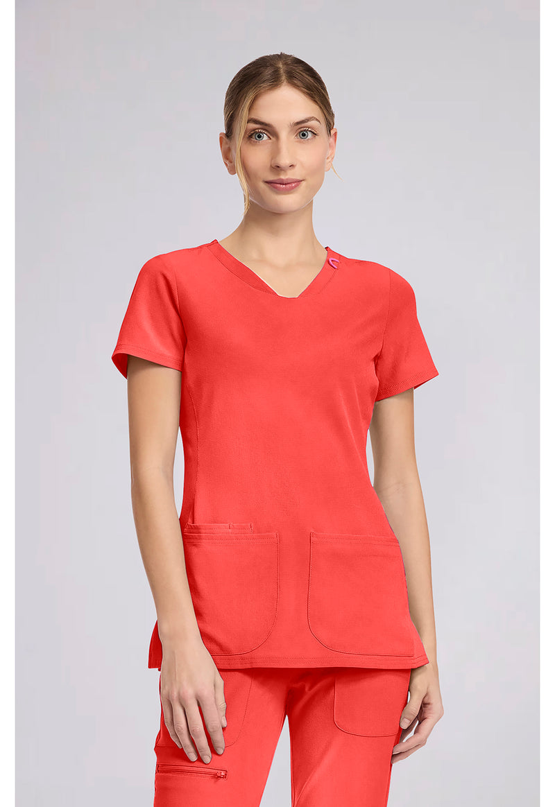 One In A Melon - Med Couture AMP Women Scrub Top - Front View